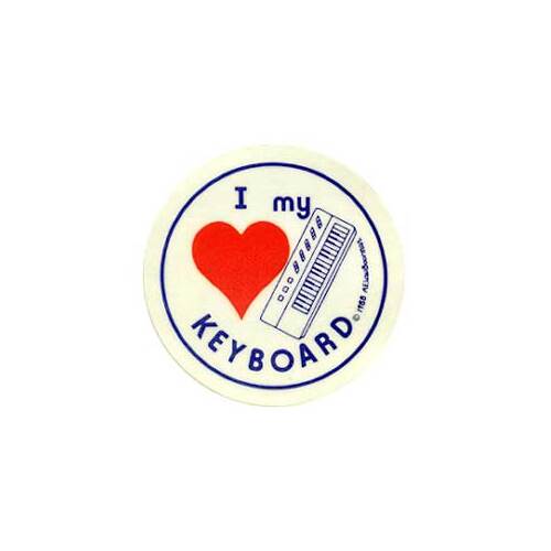 Stickers (Pack of 10)  I Love Keyboard