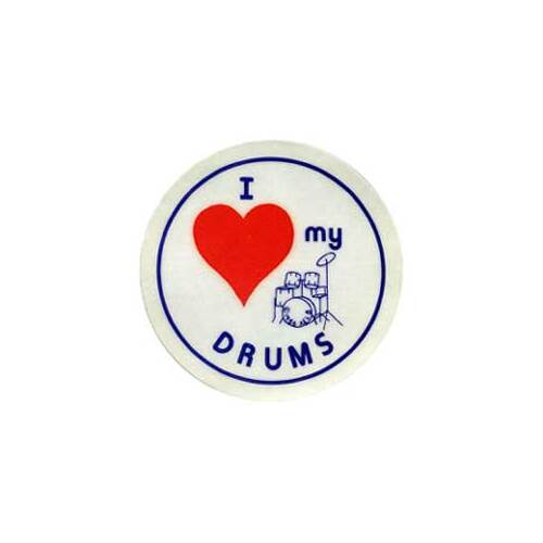 Stickers (Pack of 10)  I Love My Drums