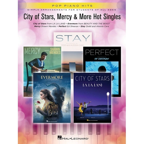 City of Stars, Mercy & More Hot Singles - Easy Piano with Lyrics, 32 Pages, Pop Piano Hits Series, Hal Leonard