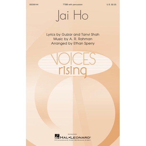 Jai Ho TTBB A Cappella (Octavo)