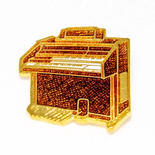 Coloured Enamel Electric Organ Brooch - 25-30mm