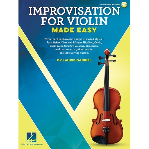 Improvisation for Violin Made Easy Book by Hal Leonard, 38 Pages, Various Styles for Soloing and Improvisation