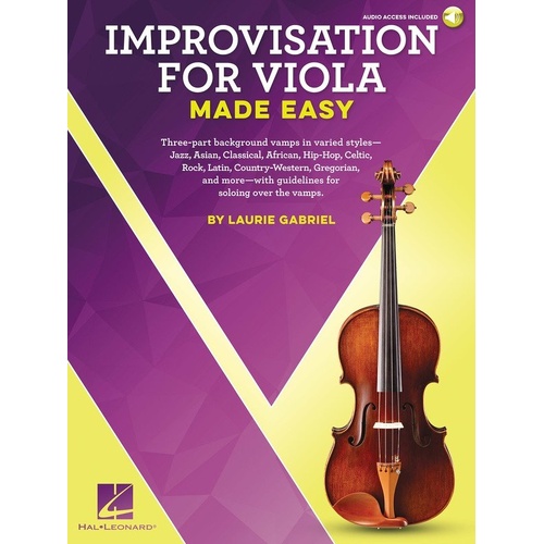 Improvisation for Viola Made Easy Book