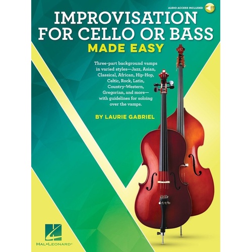 Improvisation for Cello or Bass Made Easy Book by Hal Leonard