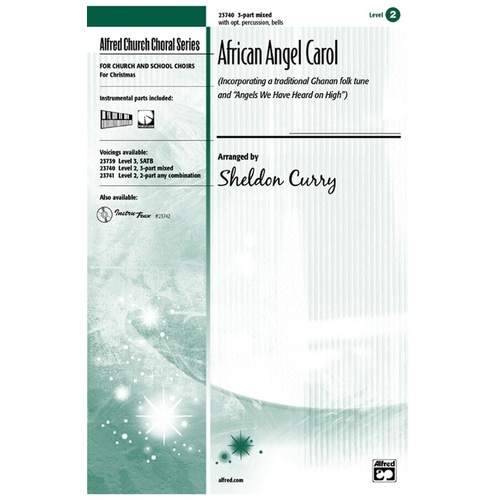 African Angel Carol 3 Part Mixed Choral Sheet Music