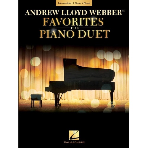 Andrew Lloyd Webber Favorites for Piano Duet - 8 Easy Arrangements, 40 Pages, Hal Leonard