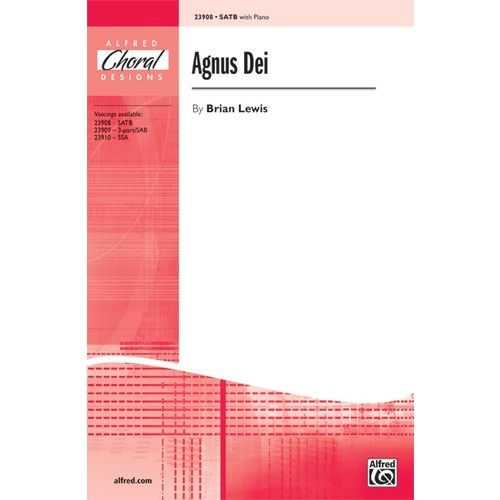 Agnus Dei SATB Piano Choral Sheet Music