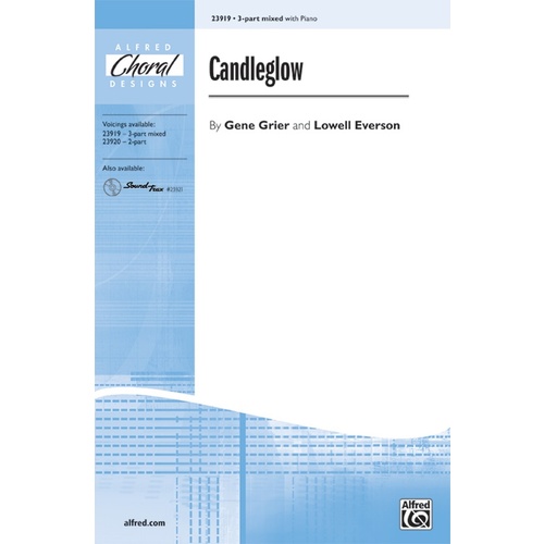CandleGlow 3 Part Mixed Choral Sheet Music with Piano Accompaniment
