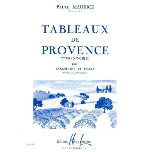 Maurice - Tableaux De Provence Alto Sax/Piano (Softcover Book)