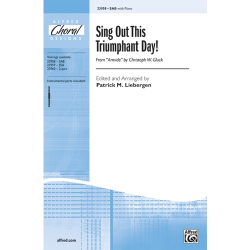 Sing Out This Triumphant Day SAB/Piano Arrangement by Lieberg