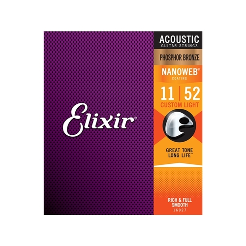 Elixir : #16027: Acoustic Nano Phos Bronze Cust Lite 11