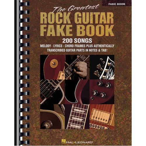 Greatest Rock Guitar Fake Book Guitar (Spiral Bound Book)