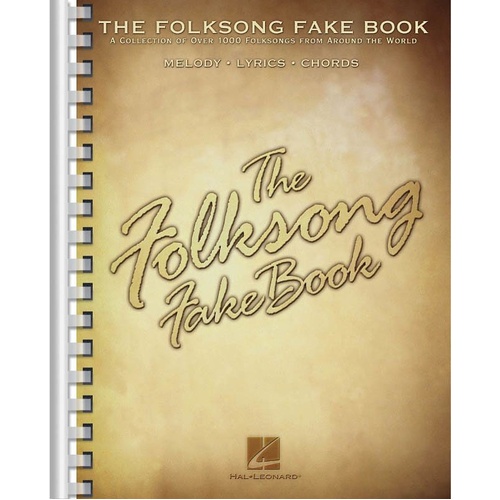 Folksong Fake Book by Hal Leonard - Over 1,000 Folk Songs for All Instruments, 536 Pages, Includes Various Styles and Original Verses
