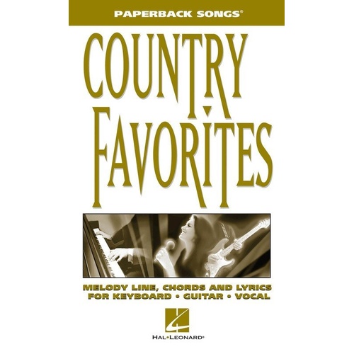 Country Favorites Paperback Songs Songbook