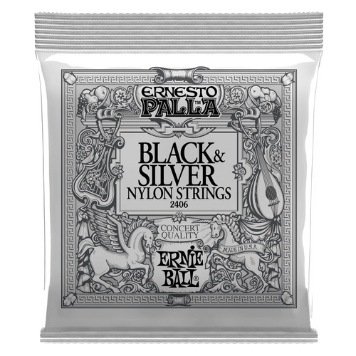Ernie Ball Ernesto Palla Black and Silver Nylon Classical Guitar String