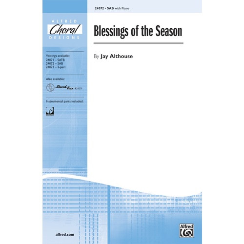 Blessings Of The Season SAB/Piano