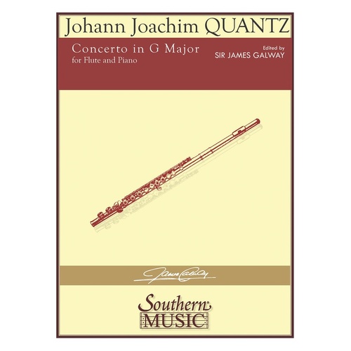 Quantz - Concerto In G Major Flute/Piano Ed Galway (Softcover Book)