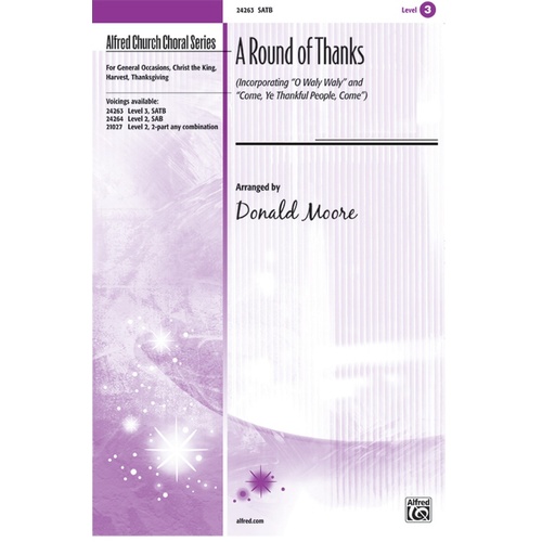 Round Of Thanks SATB Arr Moore