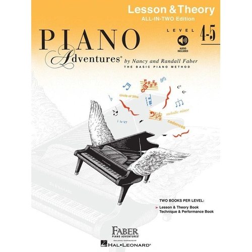 Piano Adventures All-In-Two Level 4-5 Lesson & Theory Book by Nancy Faber and Randall Faber