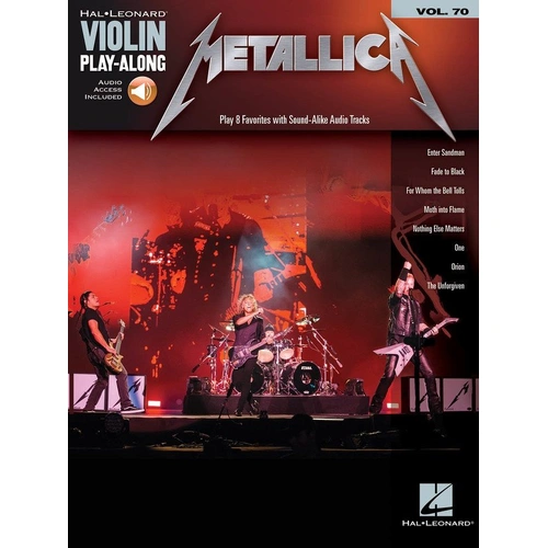 Metallica Violin Play-Along V70 BK/OLA - 8 Songs, Online Audio Access, Hal Leonard