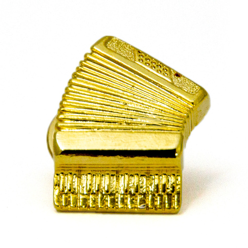 Pickboy Goldplated Accordion Brooch 25-30mm