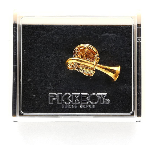 Pickboy Goldplated Tuba Brooch - Enamelled Badge, 25-30mm