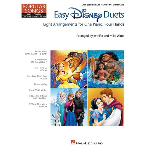 Easy Disney Duets Piano Duet - Popular Songs by Hal Leonard, 48 Pages
