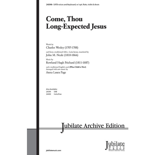 Come Thou Long Expected Jesus SATB Arr Page