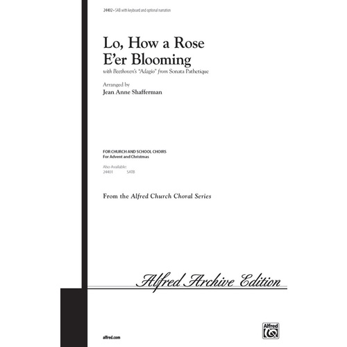 Lo How A Rose E Er Blooming SAB Arr Shafferman