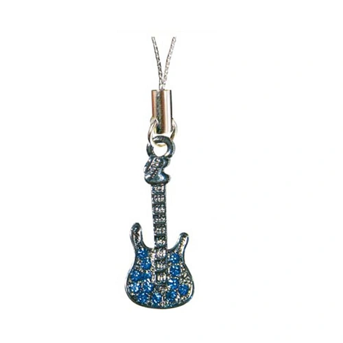 Mobile Phone Chain - Electric Guitar Blue