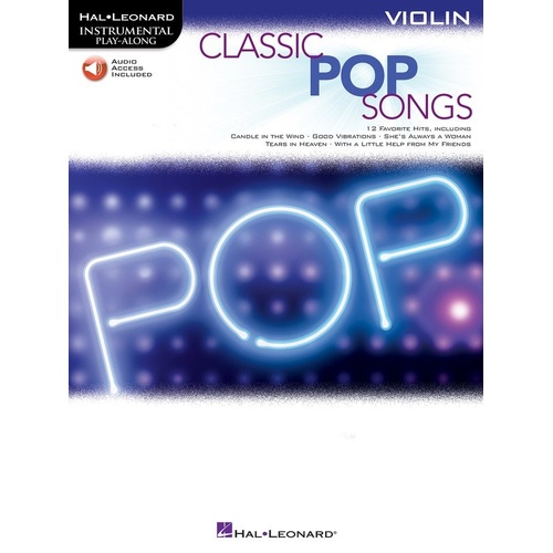 Classic Pop Songs for Violin Book with Online Audio Access