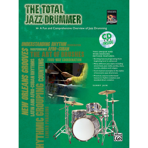 Total Jazz Drummer Book and CD - Percussion Sheet Music for Beginners to Advanced