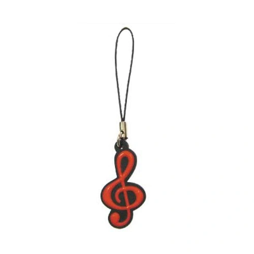 Mobile Phone Chain with Coloured Clef Design