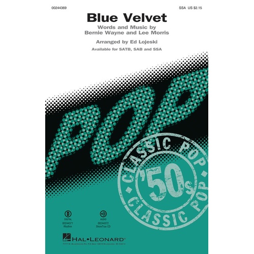 Blue Velvet SSA (Octavo)