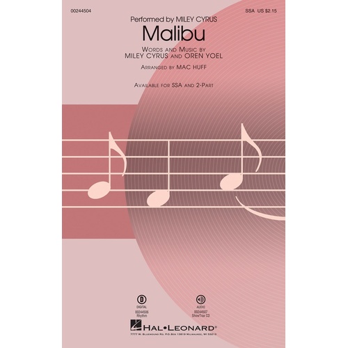 Malibu ShowTrax CD (CD Only)
