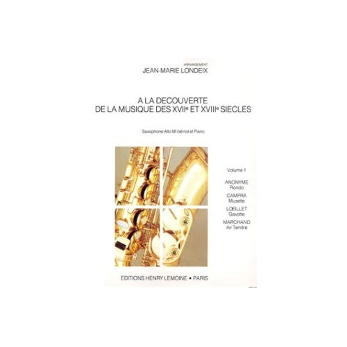 A La Decouverte Bk 1 for Alto Saxophone/Piano by Jean-Marie Londeix
