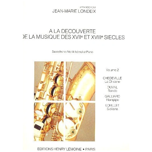 A La Decouverte BK 2 by Jean-Marie Londeix for Alto Saxophone and Piano