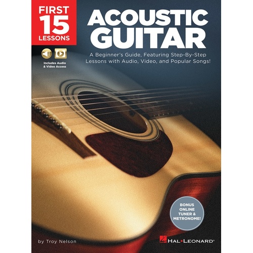 First 15 Lessons Acoustic Guitar Book/Online Media (Softcover Book/Online Media)