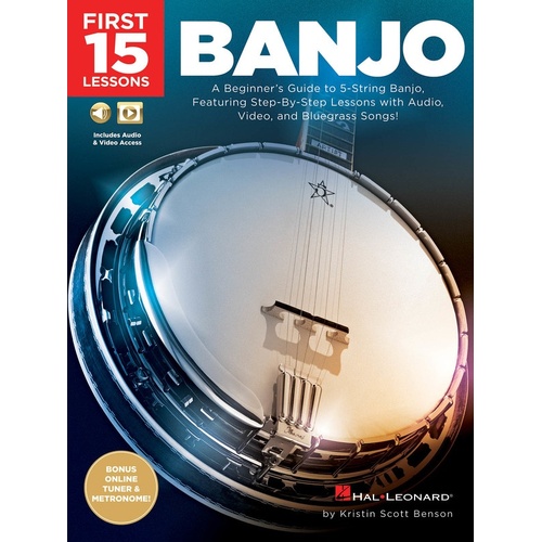 First 15 Lessons Banjo Book/Online Media (Softcover Book/Online Media)
