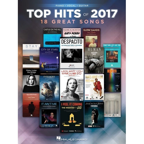 Top Hits of 2017 Piano, Vocal & Guitar Songbook by Hal Leonard