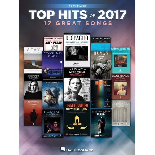 Top Hits of 2017 Easy Piano Songbook