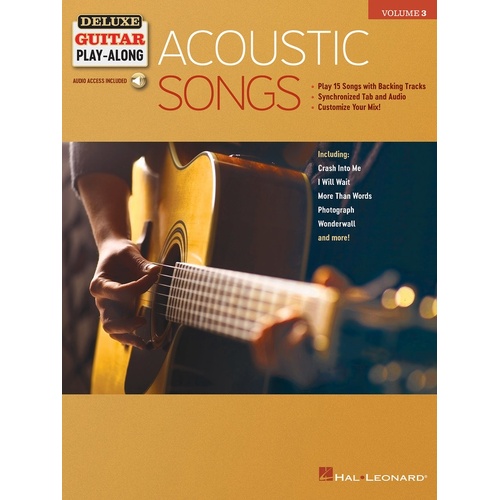 Acoustic Songs Deluxe Guitar Playalong V3 Book/Online Audio (Softcover Book/Online Audio)