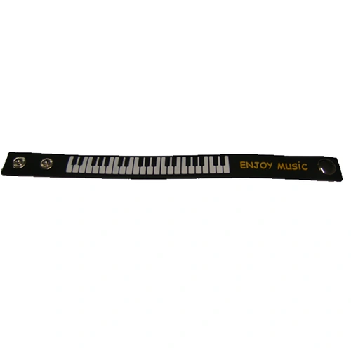 Black Piano Keys Wrist Strap