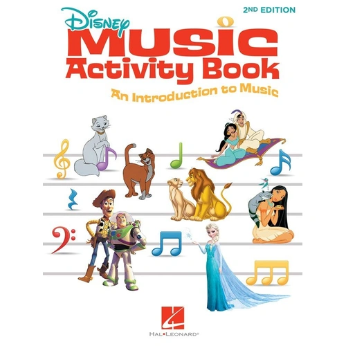 Disney Music Activity Book 2nd Edition by Hal Leonard, 96 Pages, Features New Songs, Games, Puzzles for Various Instruments