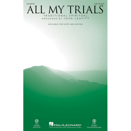All My Trials SAB (Octavo)