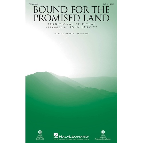 Bound For The Promised Land SAB (Octavo)