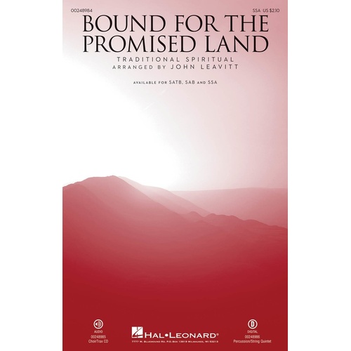 Bound For The Promised Land SSA (Octavo)
