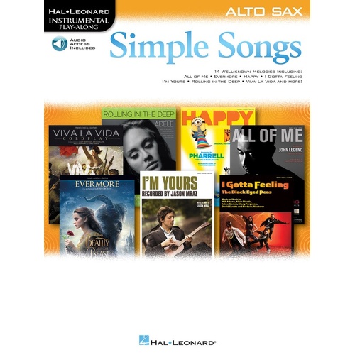 Simple Songs For Alto Sax Book/Online Audio (Softcover Book/Online Audio)
