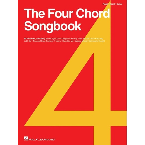 The Four Chord Songbook PVG by Hal Leonard - 60 Songs for Piano, Vocal & Guitar, 344 Pages