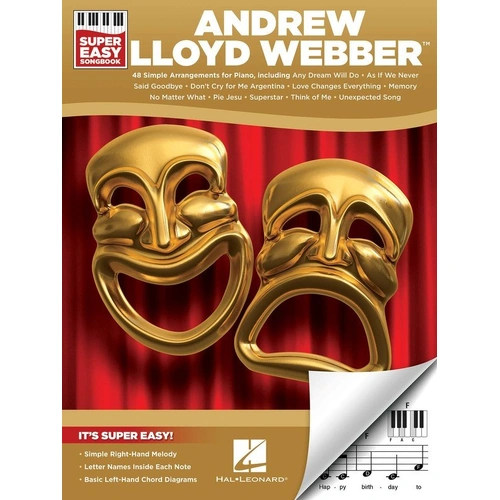 Andrew Lloyd Webber Super Easy Songbook for Piano & Keyboard, 96 Pages, E-Z Play Format, Includes 40 Musical Favorites